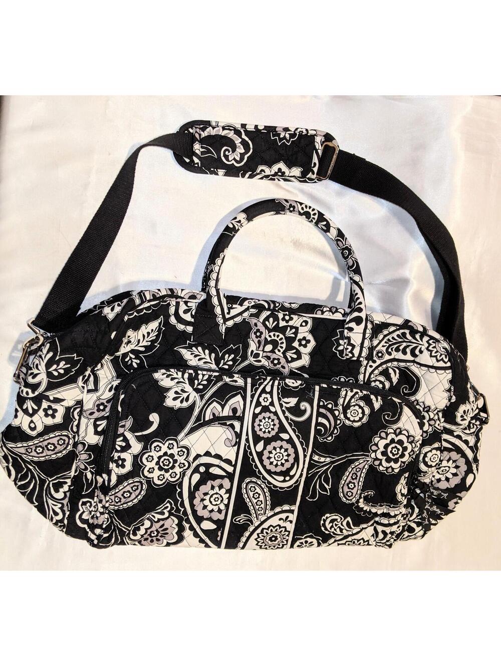 Vera Bradley Quilted Bandana Paisley Weekender Overnight Duffle Bag Tote EUC